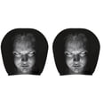 thumbnail image 1 of 2PCS Ghost Face Headrest Covers, Scary Face Printing Auto Seat Universal Elastic Models Headrest Protector, Funny Scary Headrest Covers for Cars Vehicles Trucks Daily Halloween Decor, 1 of 9