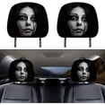 thumbnail image 1 of 2PCS Ghost Face Headrest Covers, Scary Face Printing Auto Seat Universal Elastic Models Headrest Protector (Style-F), 1 of 7