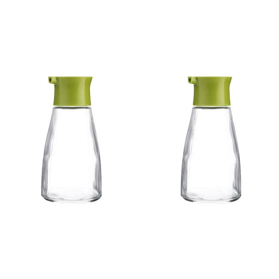 2PCS Glass Cruet Dispenser 4.73 OZ for Olive Oil Vinegar Soy Sauce,Kitchen Cooking Barbecue Oil Vinegar Bottles,Durable Liquid Dispenser for Salad Dressing,for Kitchen Countertop Organization