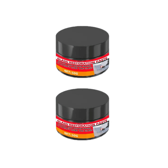 2PCS Glass Polishing Powder Scratch Remover Car Windshield Oil Film Cleaner Repair Coating For Mirror Shower Doors 0.13 Lb