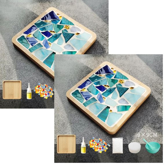 2PCS Glass Wooden Crafts For Adults Mixed Color Kits Craft Kits For Adults Beginners Making Kits 9.00 Utility