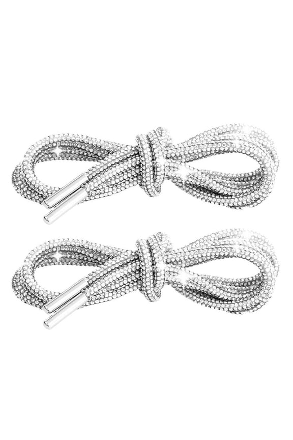 2PCS Glitter Rhinestone Shoe Laces – 47in Sparkly Drawstring for Sneakers, Hoodies, Sweatpants