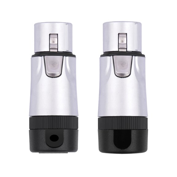 2PCS Gold Plated 3Pin Mic Solder Connectors for Microphone Auditory Sockets