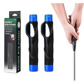 2-Piece Golf Grip Trainer, Right-Hand Grip Trainer, Golf Training Aid for Correcting Hand Position (Blue for Right Hand)