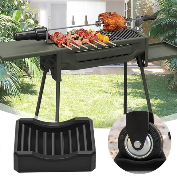 2PCS Grill Leveling Spacers, Table Leg Stabilizers, Heavy Duty Adjustable BBQ Leg Stabilizers for Uneven Surfaces, Universal Grill Pan Support for Home, Patio, Garden, Camping & Backyard