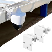 2 Pack Gutter Mount for Eufy S340, E30 & 4G LTE Cam S330, No-Drill Stainless Steel Security Camera Mounting Bracket, Weatherproof Gutter Clip for K-Style & Fascia Gutters, Easy Installation, White