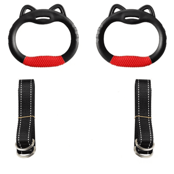 2PCS Gymnastic Rings for Home Workout, Adjustable Pull-Up Fitness Rings for Strength Training, Bodyweight Exercise & Upper Body Strength Training Equipment