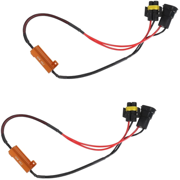 2PCS H11 50W Load Resistors Adapter Load Resistor for Fog Lights Flashing Error Code (H11 50W)