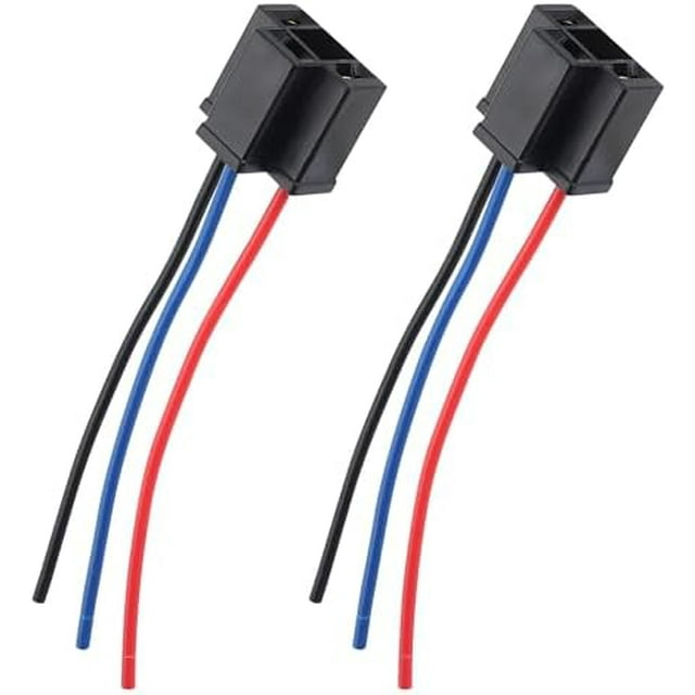 2PCS H4 Headlight Connector with 3Way Headlight Wiring Harness,Female