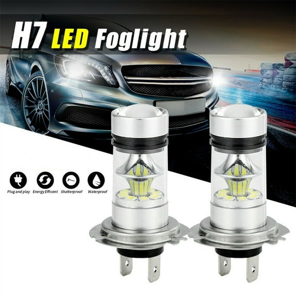 2PCS H7 LED Headlight Conversion Kit Bulbs High Low Beam 100W Super White For 12V 24V Vehicle Waterproof Car Accessories