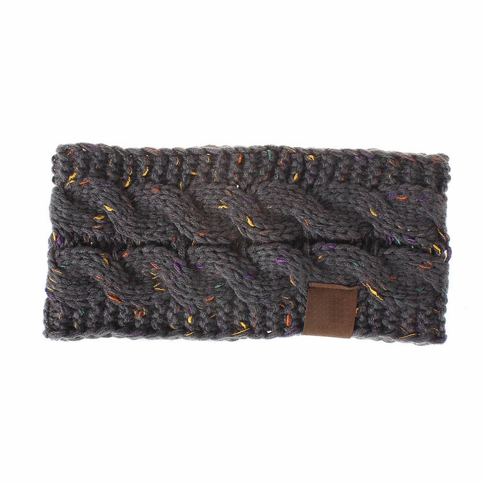 2PCS Hair Band Wool Yarn Variegated Dot Acrylic Women's Head