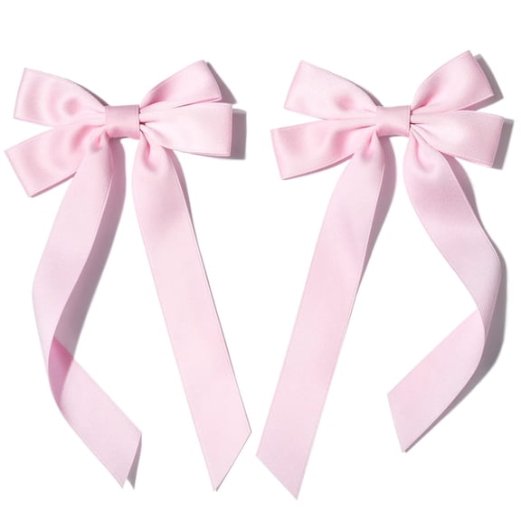 2PCS Hair Clip Satin Double Bow Alligator Clips Hair Accessories for Women/ Girls