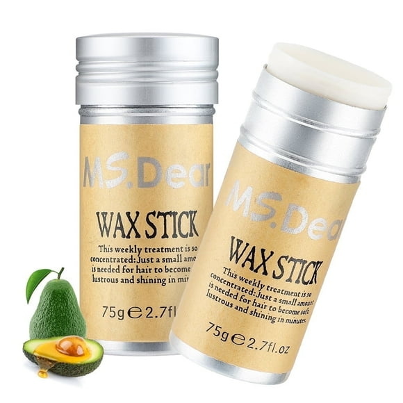 2PCS Hair Wax Stick, Slick Hair Finishing Stick for Broken Hair Finishing Hair Wigs Edge Control Slick Stick Non-greasy Styling Wax for Fly Away & Edge Frizz Hair 2.7 oz, New Upgrade