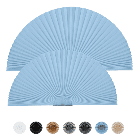 2PCS Half Moon Round Window Cover Half Circle Window Shades Cordless Non-Woven Self Adhesive Shades Temporarily Window Blinds Cover Easy to Cut Install 60CM