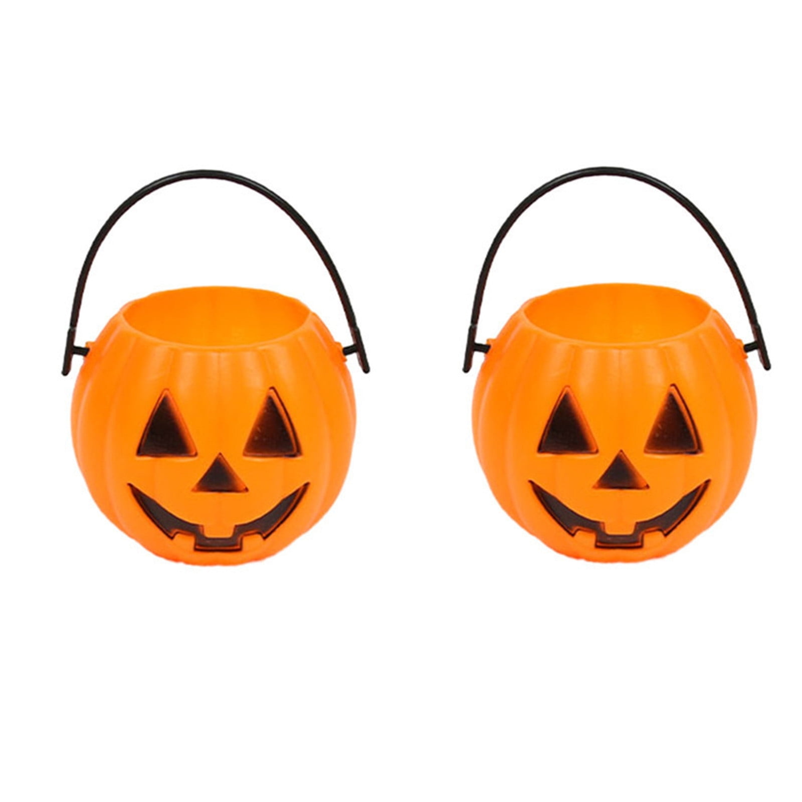 2PCS Halloween Candy Buckets Trick or Treat Pumpkin Bucket Halloween