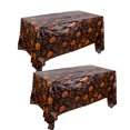 thumbnail image 1 of 2PCS Halloween Disposable Tablecloths Scary Pumpkin Plastic Table Cover,Black, 1 of 7