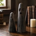 thumbnail image 1 of 2PCS Halloween Ghost Decorations Metal Candle Holder Tealight Holder Hollow up Decorative Candle Lanterns Farmhouse Tabletop Centerpieces Home Decor Mantel Shelf Displays(8"+12"), 1 of 7