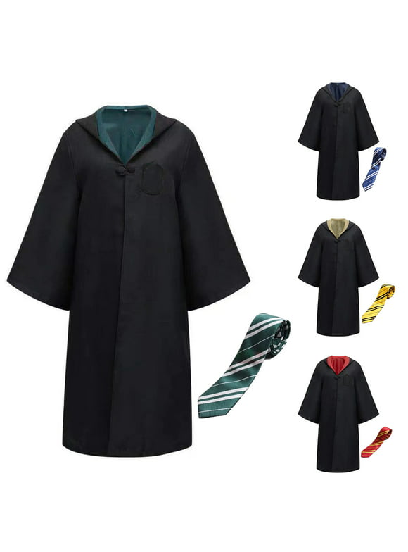 2PCS Halloween Magic Robe Harry Potter Cloak+Tie,125