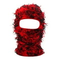 2PCS Halloween Single Hole Knit Funny Acrylic Wool Face Warm Hat
