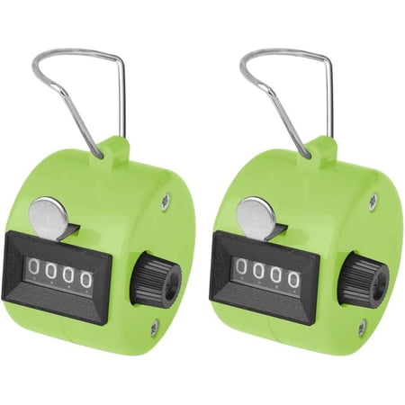 2PCS Hand Tally Counters, 4 Digital ABS Click Counter for Sport Stadium Coach and Other Event