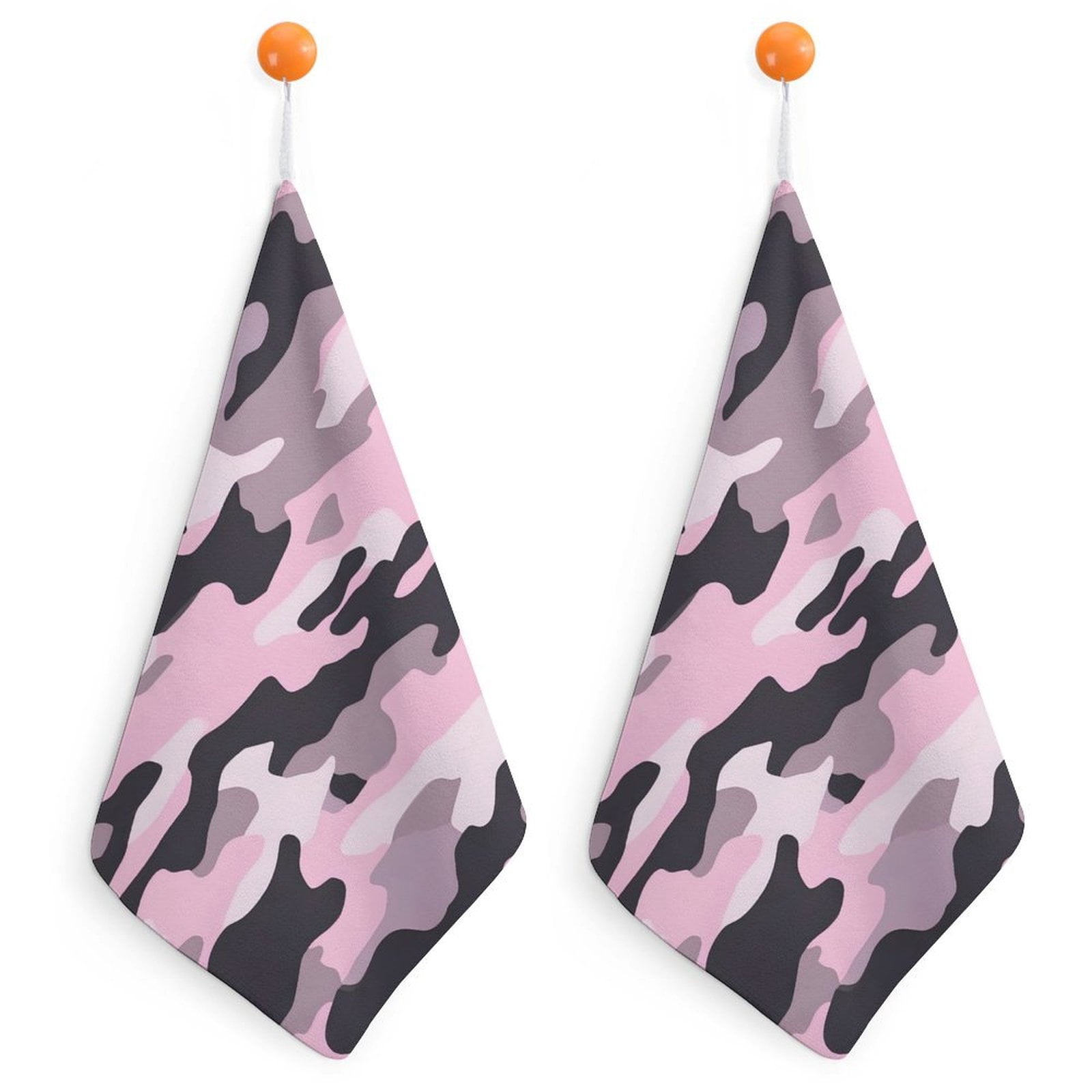2PCS Hand Towel Strong Water Imbibition Hang Rope Design Easy To Clean ...