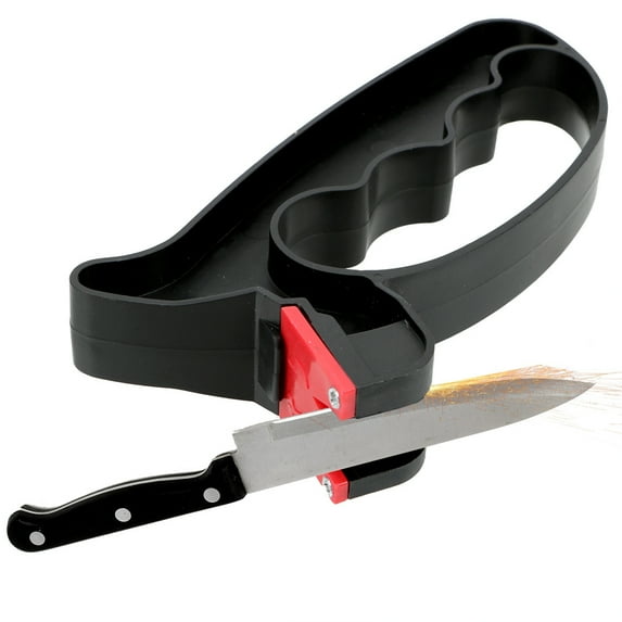 2PCS Handheld Scissor Sharpener, 2-in-1 Knife and Scissor Blade Sharpening Tool, Durable Plastic, Manual Operation, with No Electricity Required