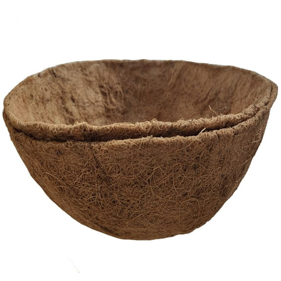 2PCS Hanging Basket Liners Coco Liner 20 Inch Round Coconut Coir Basket for Plants Replacement for Hanging Basket 100% Natural Coconut Fiber Plant Basket Liner for Garden Planter Flower Pot