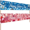 thumbnail image 1 of 2PCS Happy Mothers Day Banner and Father Festival Banner Set Large Father's and Mother's Day Outdoor Decorations Thank You Mom and Dad Gifts for Home Outdoor Party Decor, 1 of 7