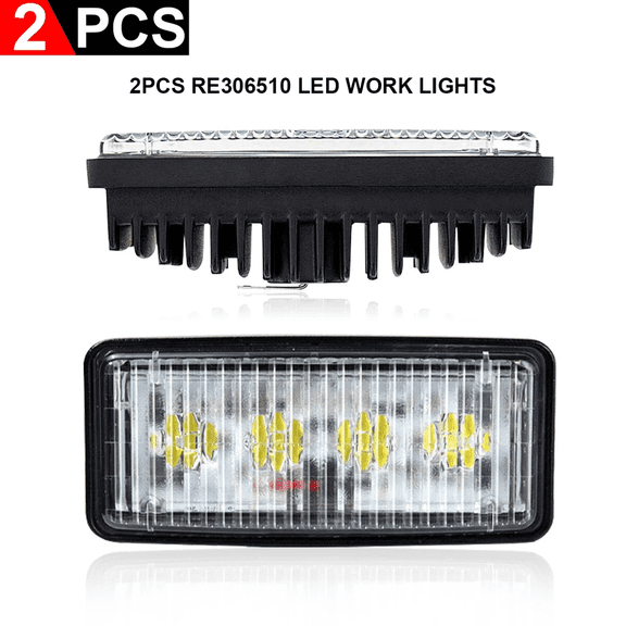 2PCS Headlight Led Hood Light For Deere 4050 4250 #RE306510 R161288 RE37450
