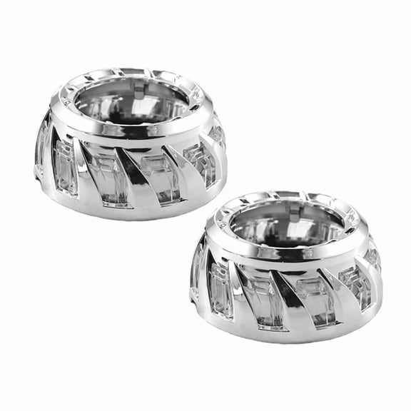 2PCS Headlight Modification Accessory 3 Inch Xenon LED Projector Lens Spiral Shroud White LIght Integrate Daylight Cover