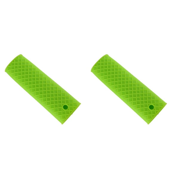 2PCS Heat Resistant Silicone Handle Holder - Non- Pot Holder Cover for Cast Iron, Enameled & Metal Pans, Safe Cooking Grip Sleeve for Skillets & Frying Pans