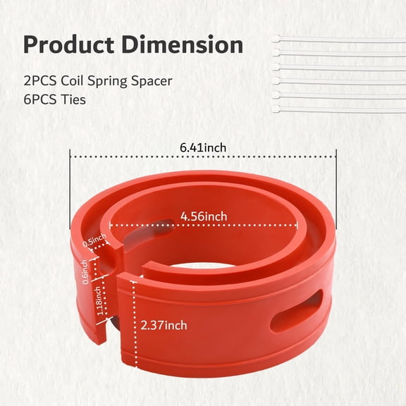 2PCS Heavy Duty Coil Spring Spacers B Type Universal Rear Springs Booster 1.45-1.65'' Spacing