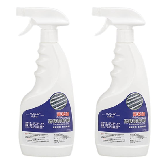 2PCS Heavy-duty metal rust remover,Powerful Rust Remover for Metal Stainless Steel,Effectively Removes Rust from Metal Surfaces,Car Rust Cleaner