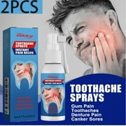 2PCS Herbal Oral Spray Portable Toothache Gum Pain Spray 20ML, can stop tooth decay fire caries ,bad breath freshener oral spray
