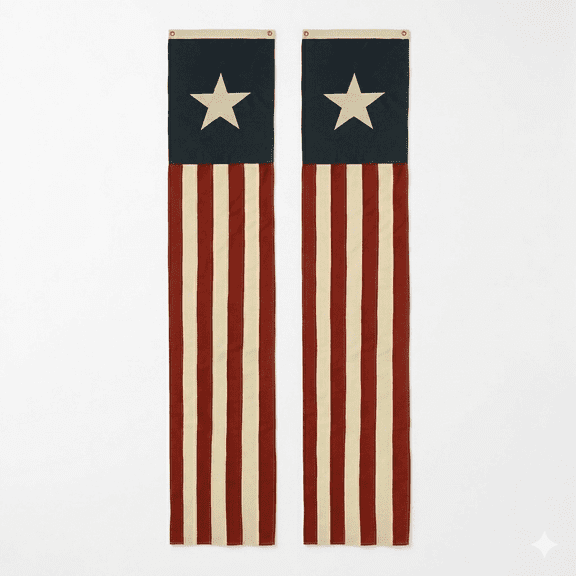 2PCS Heritage American Flag Banner, 98" American US Bunting Flag Patriotic Half Banner Flag Decoration, 4th of July Memorial Day Independence Day Fourth July Outdoor Decor – JEWLALO