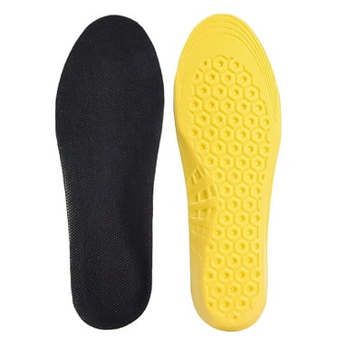 2PCS High Elasticity Latex Sport Insoles Shoe Pads Breathable Deodorant Shock Absorption Cushion Arch Support Insole Men Women Gold 43-45