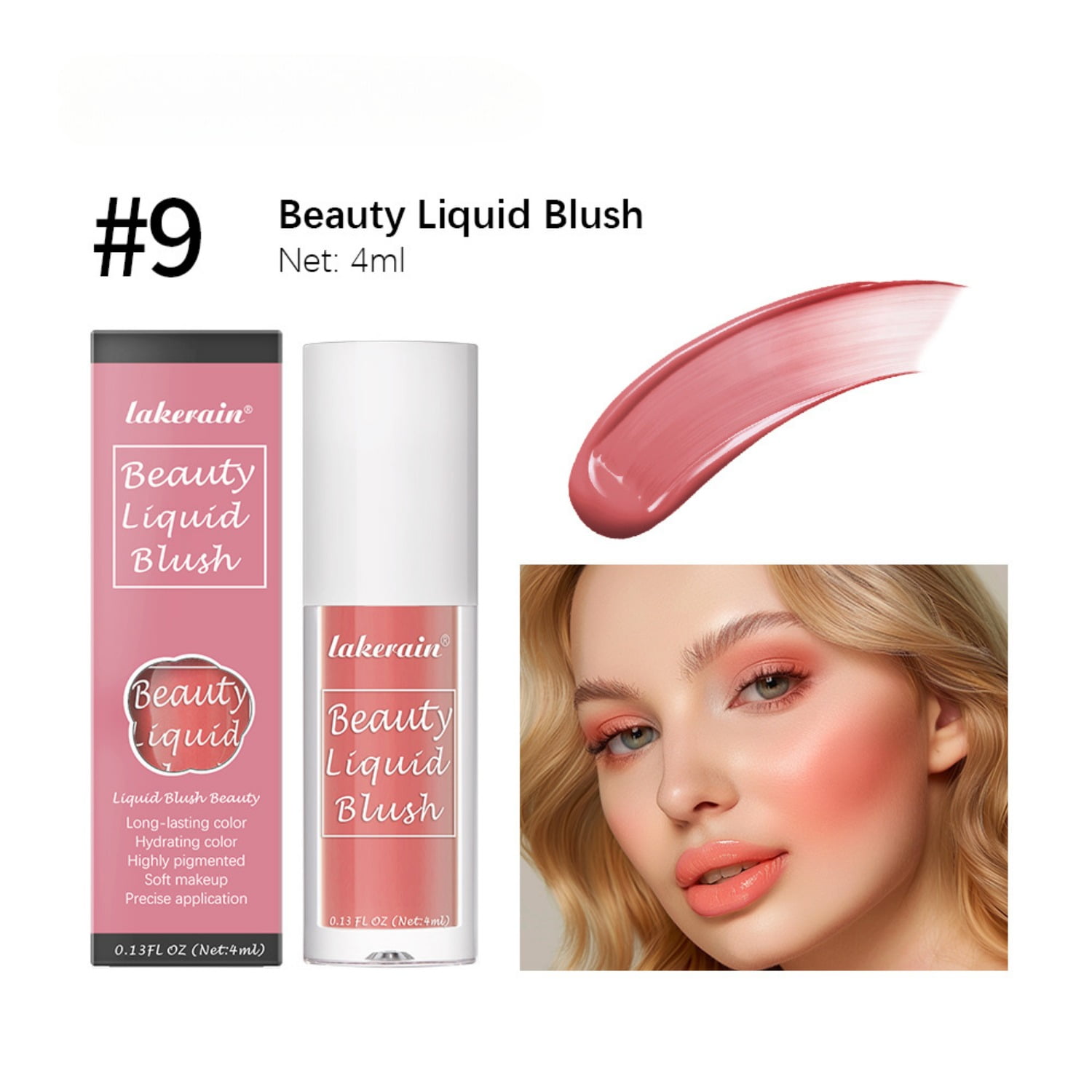 2PCS Highly Pigmented Liquid Blush Natural Dewy Finish Lightweight ...