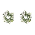 thumbnail image 1 of 2PCS Home Decor Hydrangea Candle Rings Wreaths Floral Candle Ring Candlerings For Pillar Candle Event Party Practical 9.8" X 9.8", 1 of 5