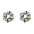 thumbnail image 1 of 2PCS Home Decor Hydrangea Candle Rings Wreaths Floral Candle Ring Candlerings For Pillar Candle Event Party Practical 9.8" X 9.8", 1 of 5