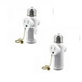 thumbnail image 1 of 2PCS Home Decor Letaclanic Light Socket To Plug Adapter 2 Pack Pull Chain 2/3 Prong Light Socket Adapter E26/E27 Light Bulb Socket Polarized Plug Converter For Garages Living Rooms, 1 of 9