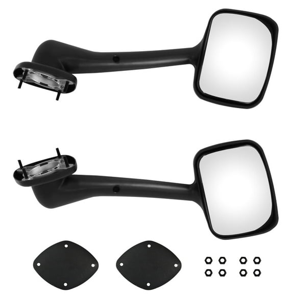 2PCS Hood Mirror Fit for Freightliner Cascadia 2008-2016, Pair Hood Mirrors Kit Trucks Driver Left and Passenger Side Pair (Black)