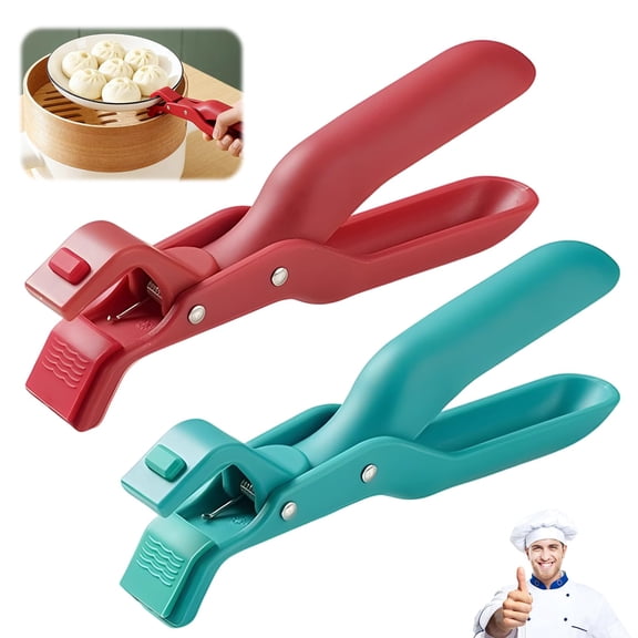 2PCS Hot Plate Grippers, Multi-Function Anti-Scald Bowl Clip for Kitchen, Silicone Non-slip Hot Dish Plate Holder, Kitchen Silicone Anti Slip Clip, Kitchen Utensil for Bowls, Pans, Dishes