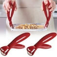 thumbnail image 1 of 2PCS Hot Plate Grippers Multi-Function Anti-Scald Bowl Clip, Silicone Non Slip Multi-Purpose Anti-Scald Bowl Holder Clip for Kitchen Microwave Oven Steamer Pans Dishes Kitchen Tool (Red), 1 of 5