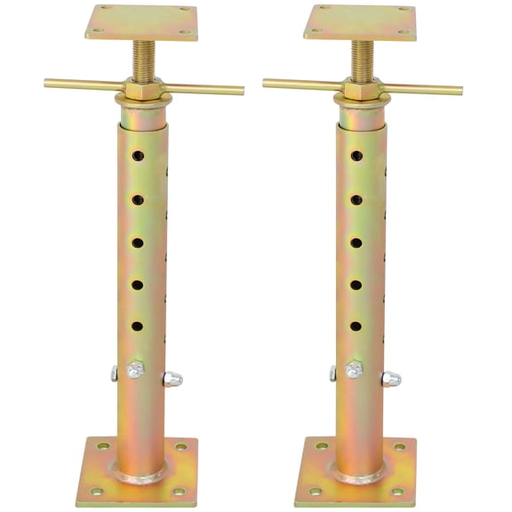 2PCS House Floor Jacks for Leveling - 19" to 36" Adjustable Screw Jack Post, Heavy Duty Steel Telescoping Jack for Lifting Beam Roof Joists, Crawlspace & Basement Support