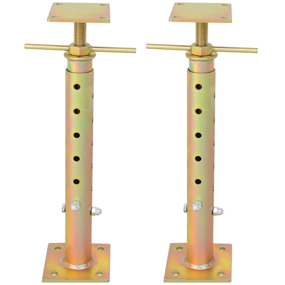 2PCS House Floor Jacks for Leveling - 19" to 36" Adjustable Screw Jack Post, Heavy Duty Steel Telescoping Jack for Lifting Beam Roof Joists, Crawlspace & Basement Support