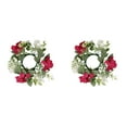 thumbnail image 1 of 2PCS Hydrangea Candle Rings - Floral Candle Wreaths for Pillar Candles, Elegant Home Decor, Wedding, Party, Table Centerpiece Decorations, Spring & Summer Theme, 1 of 4