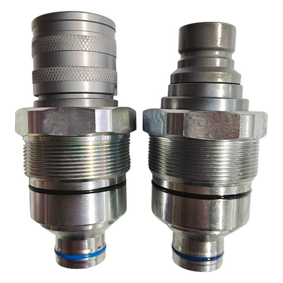2PCS Hydraulic Coupler , Male and Female Flat Face Quick Connect for Industrial and Agricultural Machinery