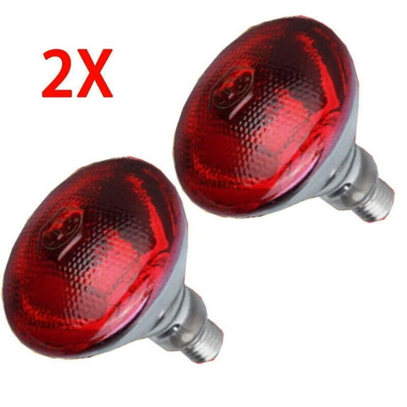 2PCS INFRA RED HEAT BULB LAMP RUBY 250W Poultry Chick Brooder Lambs Livestock
