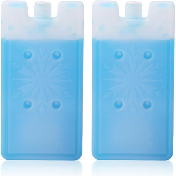 2PCS Ice Packs for Coolers, 240ml Portable Ice Pack Reusable Cold Ice Pack Brick Quick Freeze Cold Freezer Packs for Lunch Bags Cooler Backpack, Camping, Picnics, Beach