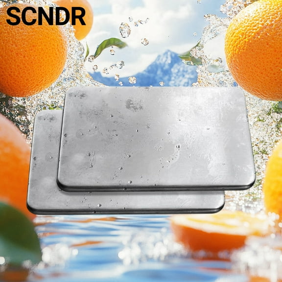 2PCS Ice Packs for Lunch Boxes, Reusable Stainless Steel Ice Packs, No Water Needed, for Coolers, Camping, and Picnic Baskets Metal Bento Box Ice Packs Keep Food and Drinks Fresh and Cool